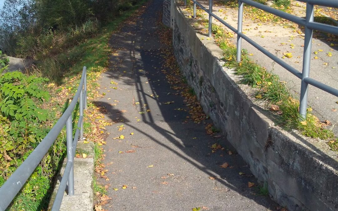 Verbesserung der Wegeoberfläche Leinpfad