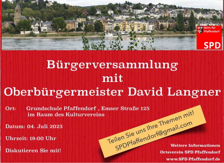 Bürgerversammlung mit Oberbürgermeister David Langner am 04.07.