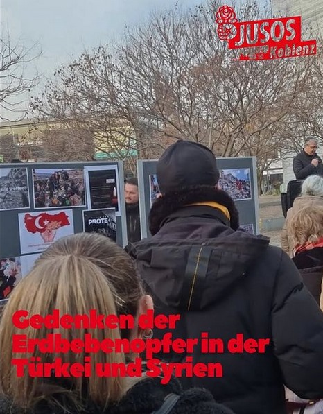 Gedenken der Erdbebenopfer in der Türkei und Syrien