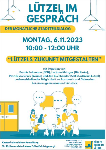 Lützel im Gespräch am Montag, 06.11.23 im BüZ !