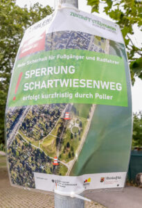 Sperrung des Schartwiesenweges für Durchfahrten